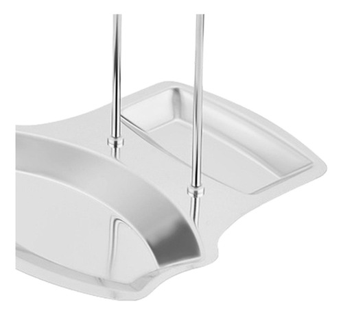 Reposacucharas De Acero Inoxidable Con Soporte For Plateado