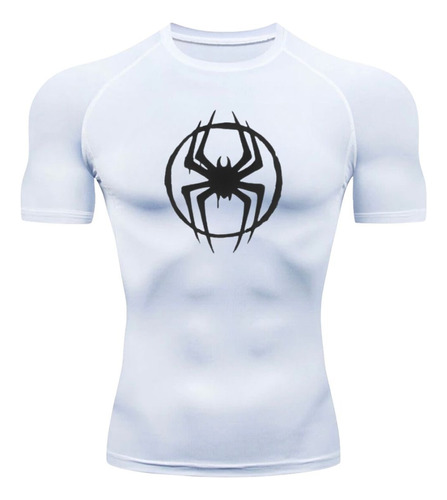 Camisa Compressão Homem-aranha 3 Manga Curta Treino Academia