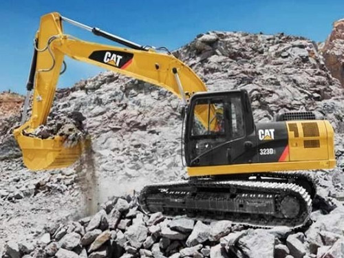 Miniatura Diecast 1/50, Excavadora Cat 323d L, Amarilla