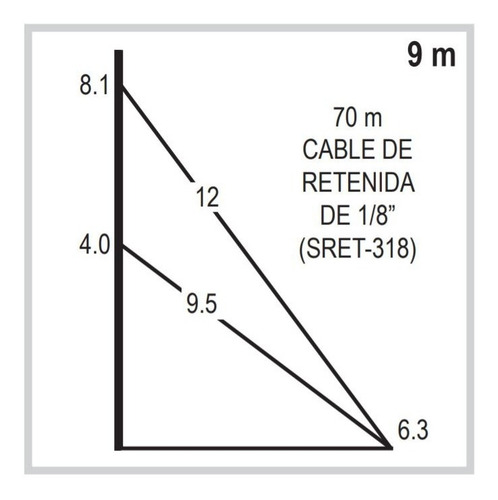 Mástil Telescópico De 9m C/accesorios De Instalacion Kitslm9