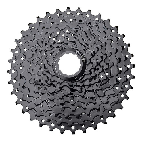 Imagem 1 de 2 de Cassete Sunrun 9 Velocidades K-9 Preto 11/36 Biciceta K7