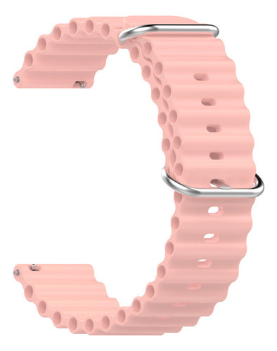 Pulseira Silicone Oceano Compatível Com Smartwatch Colmi P42 Cor Rosa