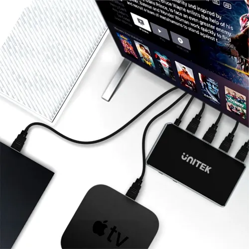 Switch Unitek Hdmi 4k 3 Puertos Control 3 Entradas, 1 Salida