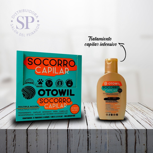 Imagen 2 de 5 de Otowil Socorro Capilar Sin Enjuague Caja X 6un Frasco 60cm3