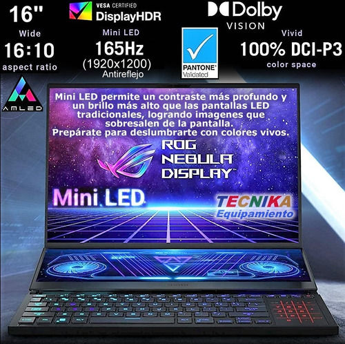 Imagen 3 de 8 de Asus Rog Zephyrus Duo 16 Gx650 R7-6800h Rtx3060 16gb 1tb