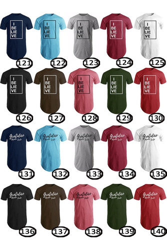 Imagem 3 de 9 de Kit C/5 Blusa Camisa Camiseta Masculina Estampas Gospel