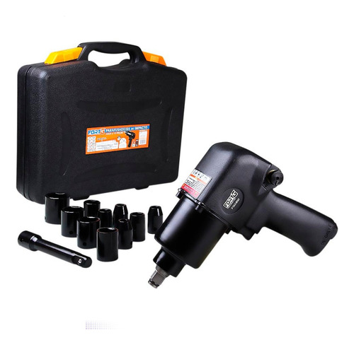 Kit Pistola Pneumática 1/2''79kg+10 Soquete Chave De Impacto
