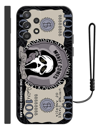 Funda De Silicona Para Samsung De Dollars Ghostface + Correa