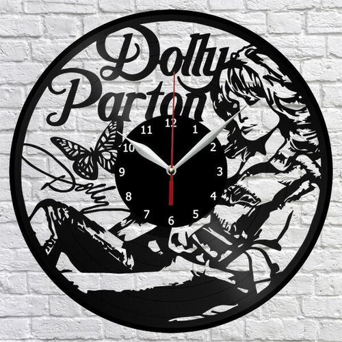Reloj Corte Laser 2279 Dolly Parton Perfil Recostada