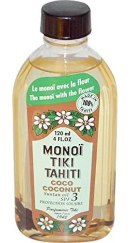 Bronceador Afrodisiaco Monoi Tiki Tahiti - Aroma Coco 3 Spf