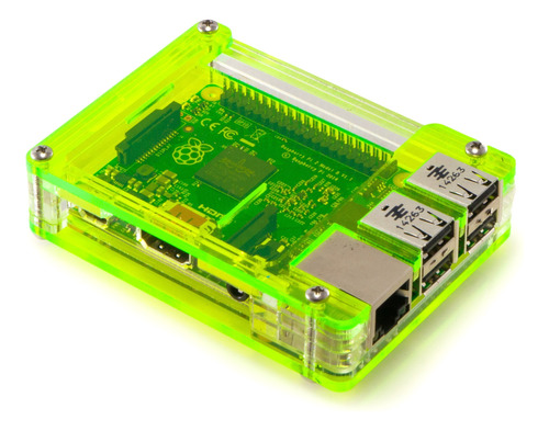 C4 Labs Zebra Case Raspberry Pi 3 2 B+ 2b Lazer Lime Calor