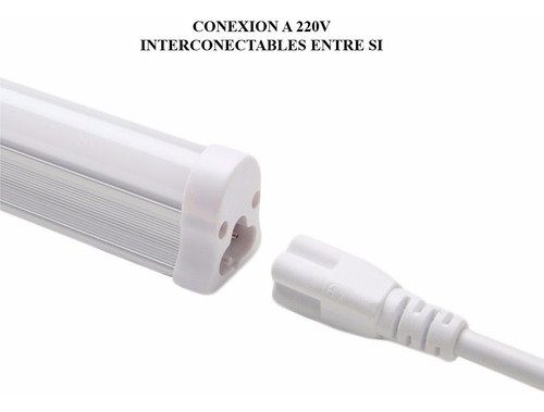 Imagen 4 de 10 de Tubo Led Artefacto Completo Armado 30cm T5 4w + Interruptor