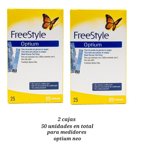 Cinta Glicemia Tiras Freestyle Optium 50 Unidades 