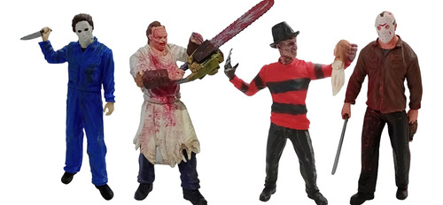 Combo Figuras De Terror. Jason Myers Freddy Y Leatherface 3d