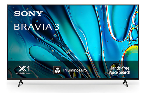 Televisor Sony K-75s30 Bravia 3 4k Hdr Processor X1 Google