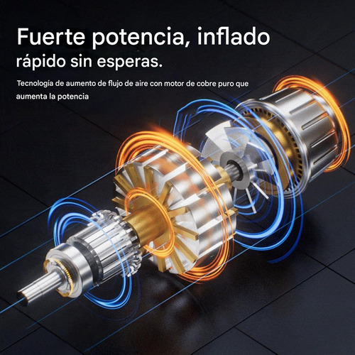 Compresor De Aire Auto Vehículos Bomba Portatil Inflador