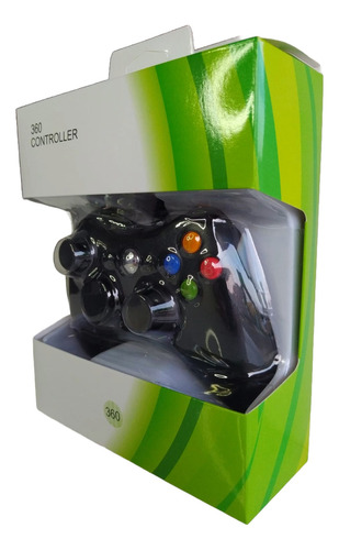 Controle De Video game Com Fio Usb Para Pc Xbox 360 Cor Preto