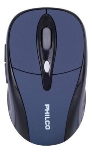 Mouse Optico Inalambrico Azul Philco