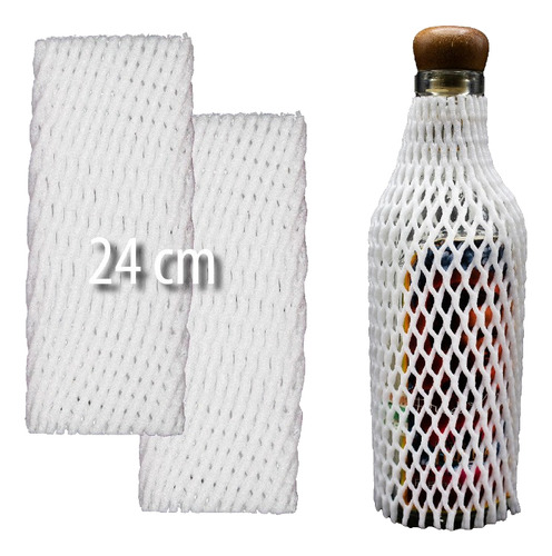 200 Pz Malla Foam 24 Cm Color Blanco Para Protección