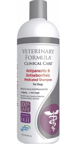 Shampoo Antiparasitario Antiseborreico Perros 16oz