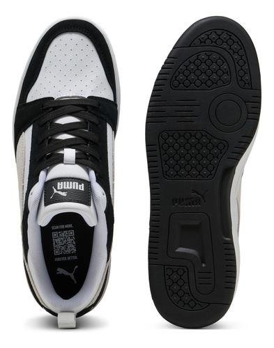 Tenis Rebound V6 Puma Unisex Blanco Y Negro