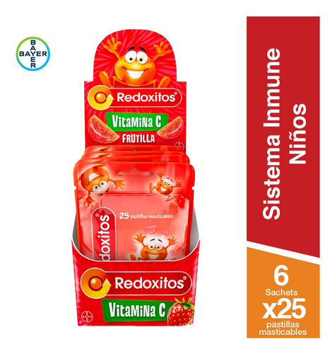 Redoxitos Suplemento Dietario Vitamina C 6 X 25uds Frutilla