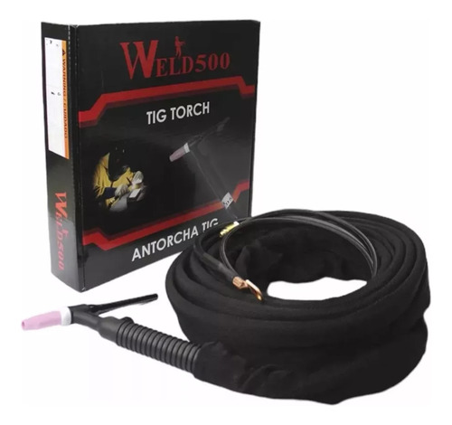 Antorcha Tig Flexible 200 Amp. C/válvula 25ft Weld500