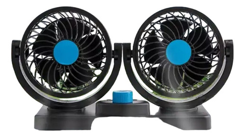 Ventilador Doble Para Automóviles - Negro