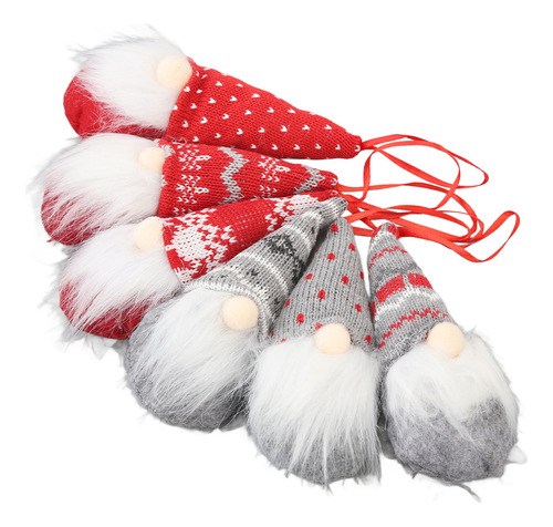 Gnomos Para Colgar En Forma De Árbol De Navidad, 6 Unidades,