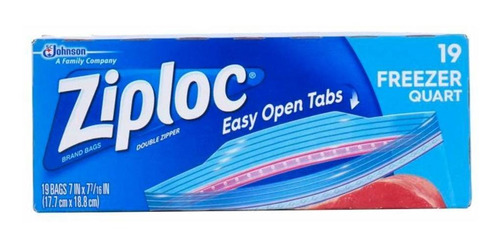 Ziploc Bolsas Para Congelador, Cuarto, 19 Unidades