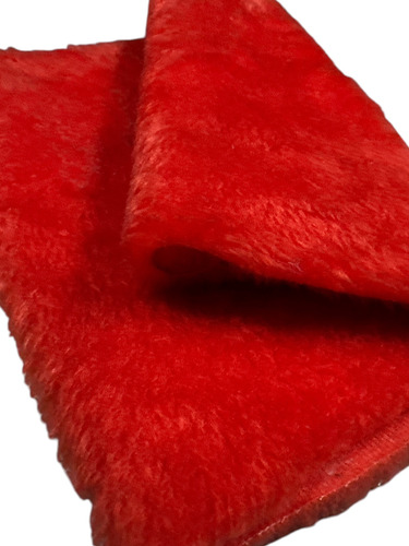 Tecido PelĂșcia Macia Pelo Medio Vermelho 0,50x1,60cm