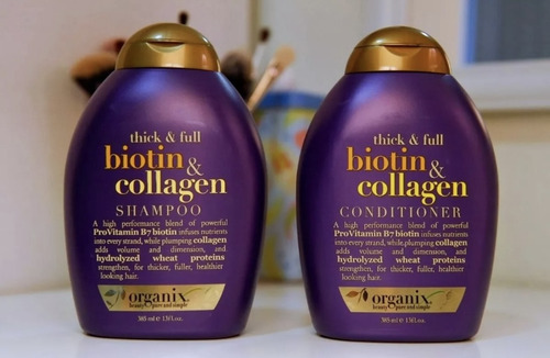 Kit 2 Ogx Biotin & Collagen Shampoo Y Acondicionador 385ml