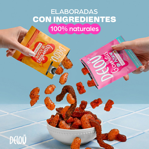 Gomita Deloü Sin Azúcar (keto) Sabor Fresa Enchilada / 12 Pz