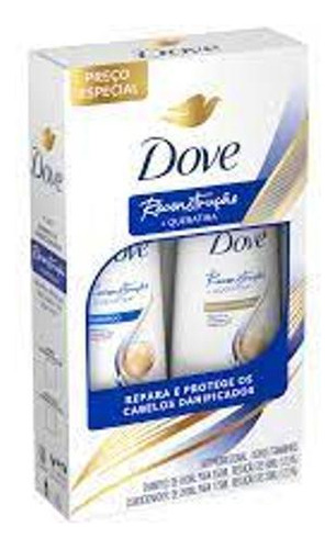 Kit Dove Restauração + Queratina Shampoo 350ml + Condicionad