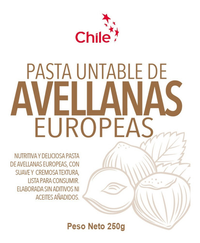 Pasta De Avellanas - Marca Dulce Salud