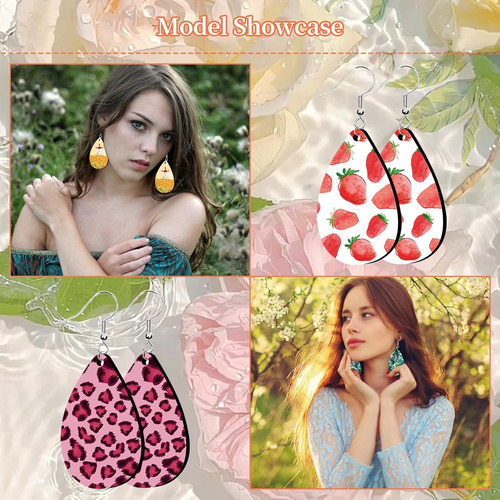 Dolwejoy Pendientes De Sublimación En Blanco, 50 Piezas En B