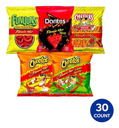 Frito-lay Flamin' Hot Mix, Pack De 30 Uds.