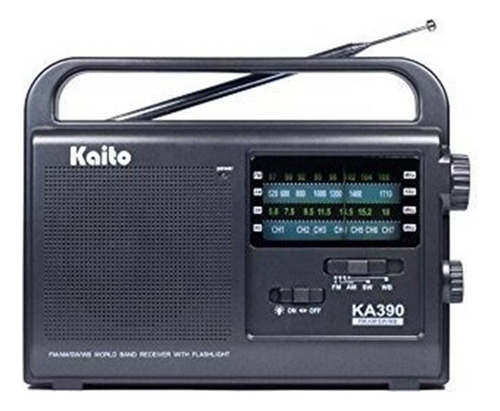 Kaito Ka390 Radio Amfm Onda Corta Noaa Clima Portatil Con Li