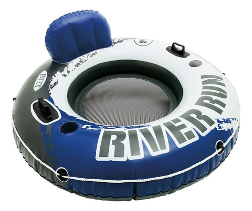 Sillon Inflable Flotador Intex River Run I Río Lago Pileta Color Azul Y Blanco