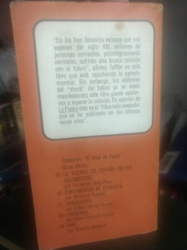 El Shock Del Futuro. Alvin Tofler (Usado)