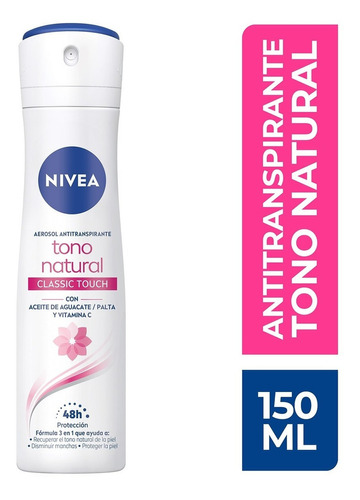 Nivea antitranspirante en aerosol aclarado natural classic 150ml
