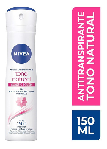 Antitranspirante En Aerosol Nivea Aclarado Natural Classic 150ml