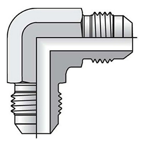 Parker Triple-lok - Codo De La Unión (37 °), Color Gris