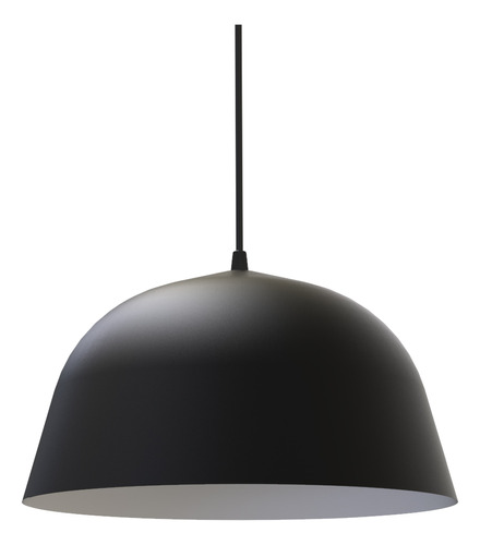 Lampara Colgante Campana Nórdico Bell 15 Negro Apto Led E27 