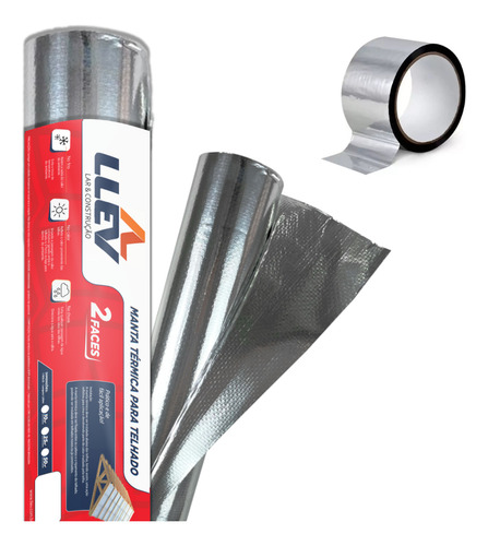 Manta Termica Telhado 2 Faces (50m²) + Fita - Premium Plus