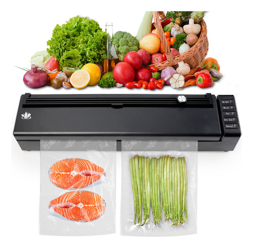 Funsmile Sellador Al Vacío Recargable Wireless Empacadora, 8X Vida Útil Alimentos, 5-12s Vacío Completo, Protege Vino/Salsa contra Oxidación.