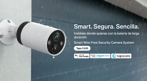 Smart Cámara Inalámbrica Tapo 2k Qhd Con Bateria Sin Hub