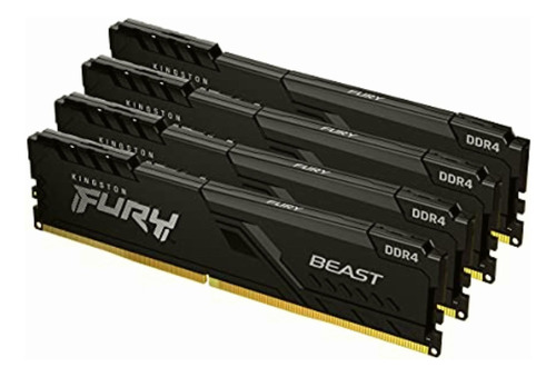 Kingston Fury Beast Black 16gb Kit (4x4gb) 2666mhz Ddr4 Cl16