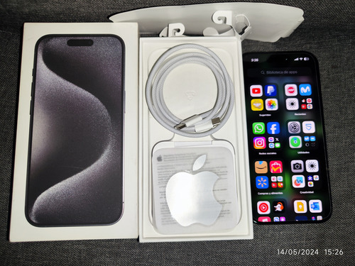 Apple iPhone 15 Pro 256 Gb Titanio Negro Movistar