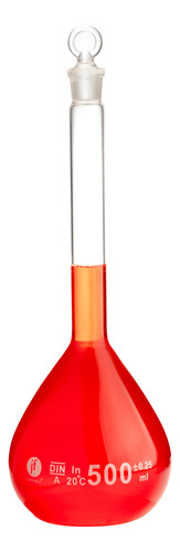 Matraz Volumetrico De Vidrio 500 Ml Jf Lhabo